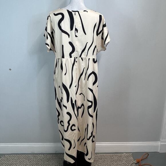Emery Rose Dress size Extra Large Ivory Black Swirls Long Maxi Wedding Church - Picture 10 of 11